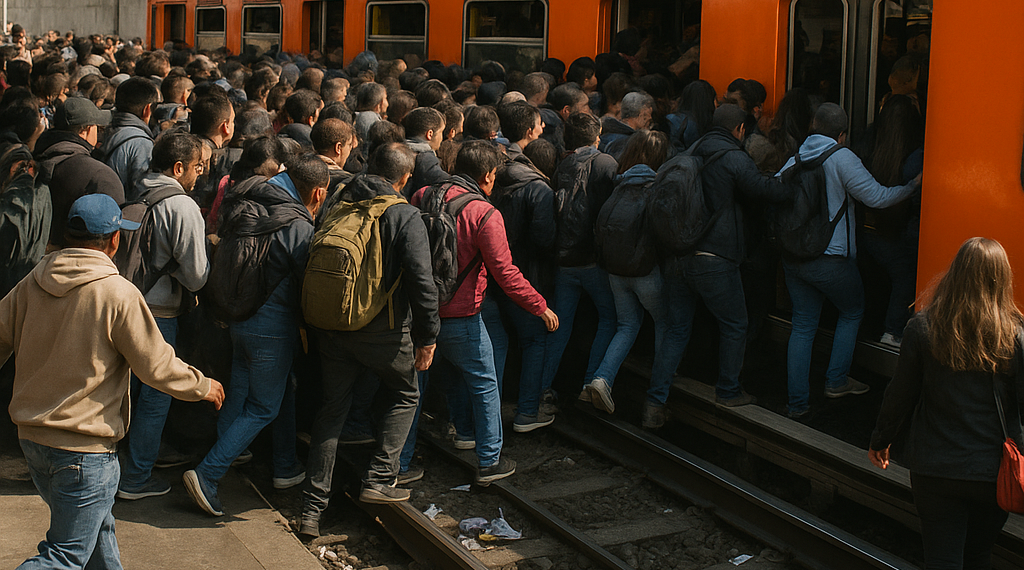 Alargan caos y enfado en Línea 2 del Metro