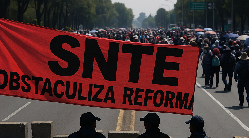 Bloquea CNTE Reforma y Circuito; convoca a reforzar plantón