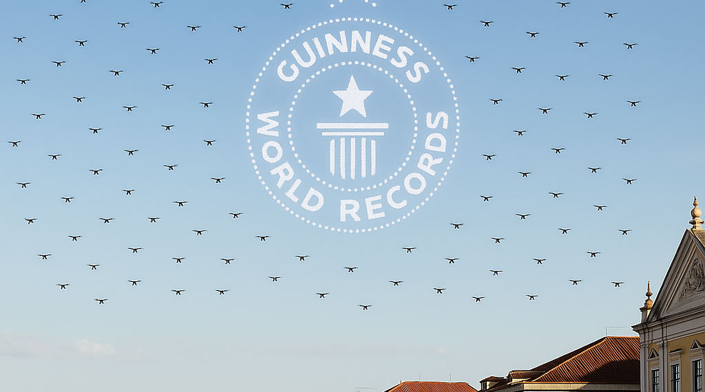 El mayor espectáculo de drones de Europa estableció un récord Guinness en Portugal