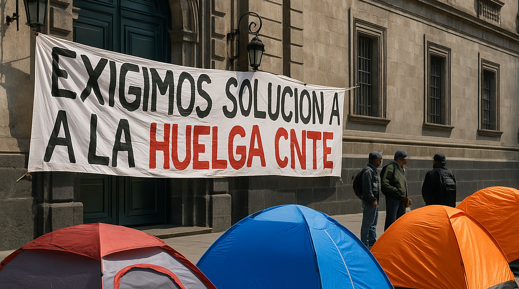 Reanuda CNTE diálogo en Segob; condiciona fin de huelga