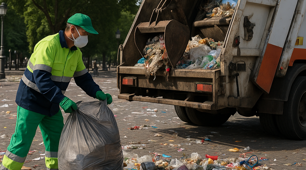 Retiran 40 tons. de basura tras festejos en Zócalo y Reforma