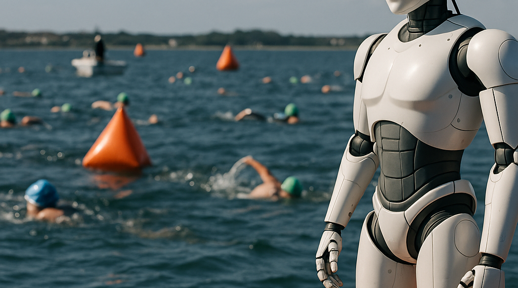 Robots humanoides se unieron a los atletas humanos en una regata de barcas en el suroeste de China