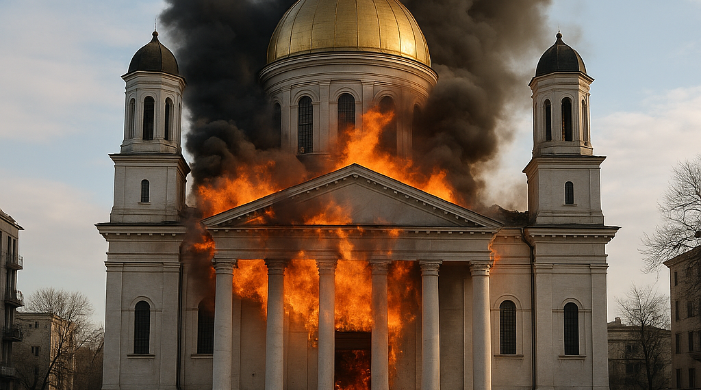 Rusia lanzó un ataque masivo contra Ucrania e incendió la histórica Catedral de la Dormición en Kiev: al menos 9 muertos