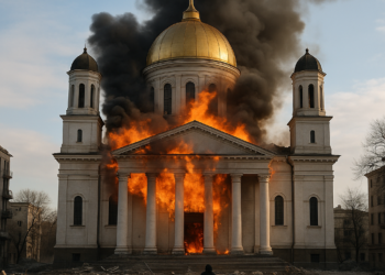 Rusia lanzó un ataque masivo contra Ucrania e incendió la histórica Catedral de la Dormición en Kiev: al menos 9 muertos