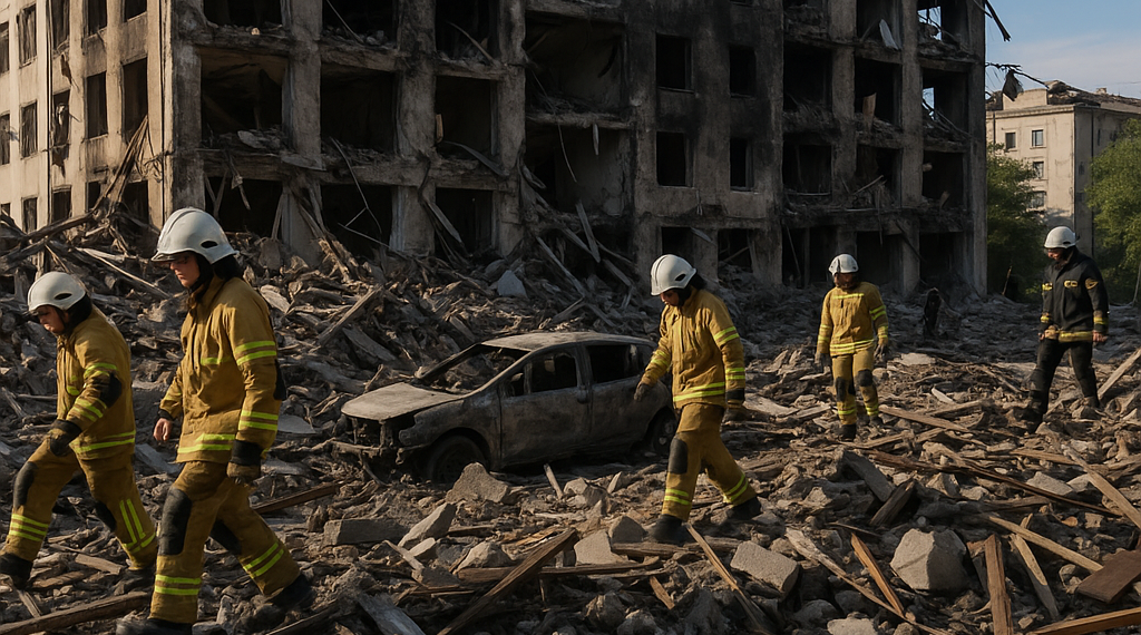 Rusia lanzó un nuevo ataque masivo contra Ucrania: cinco rescatistas murieron en Kharkiv mientras combatían un incendio