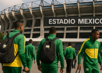 Llega Selección de Sudáfrica a Estadio Ciudad de México
