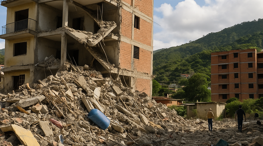 Terremotos derriban edificios en Venezuela