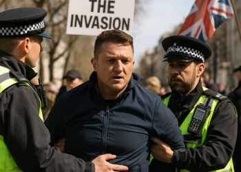 El ultraderechista británico Tommy Robinson, detenido tras alentar manifestaciones antiinmigración en Reino Unido