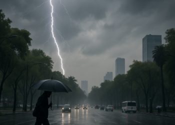 Lluvias y actividad eléctrica cubren toda la CDMX