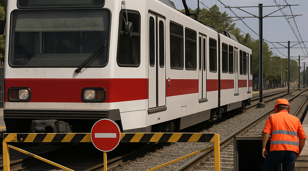 Sufre Tren Ligero oootro corte de servicio