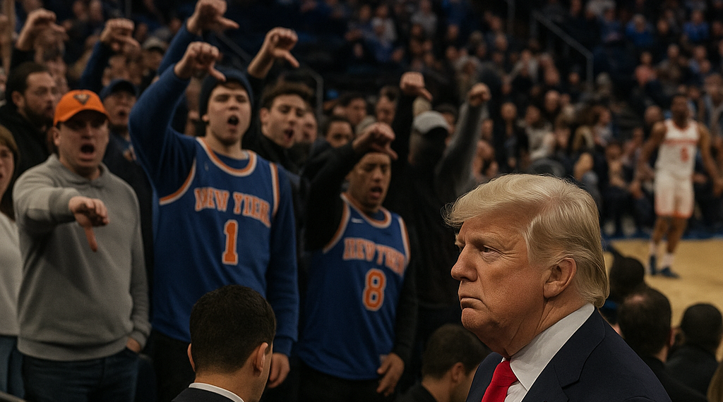 Abuchean a Trump en el juego de los Knicks