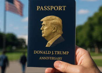 Trump presenta el nuevo pasaporte con su retrato para el 250 aniversario de la independencia de EU