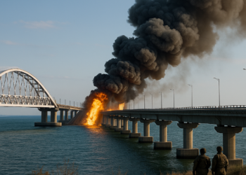 Ucrania golpeó ambos lados del puente de Kerch en un ataque que aisló a Crimea de Rusia