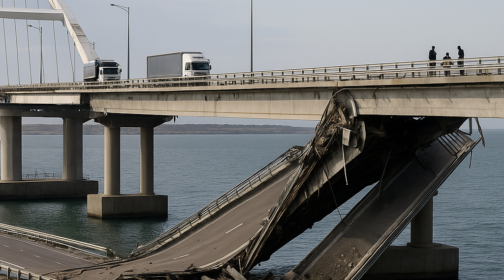 Ucrania hace saltar por los aires un puente en Crimea