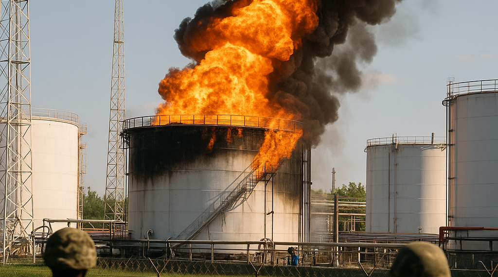 Ucrania atacó arsenales y depósitos de petróleo en las regiones rusas de San Petersburgo y Krasnodar