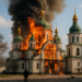 Un ataque ruso masivo envuelve en llamas la histórica catedral de la Dormición de Kiev