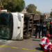 Vuelca microbús en Tlalnepantla; hay 15 heridos