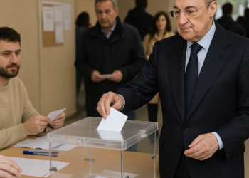 ¡Máxima expectación! Así ejerció su voto Florentino Pérez