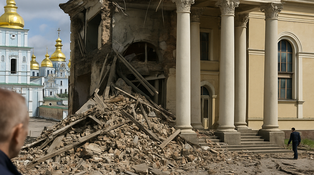 ‘We could hear the roof collapsing’: how Russian missiles devastated Kyiv’s cultural sites | Ukraine