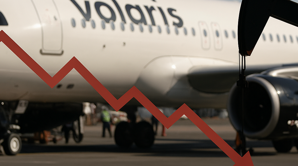 Acciones de Volaris caen más de 7% por alza precios petróleo pese a mayor tráfico
