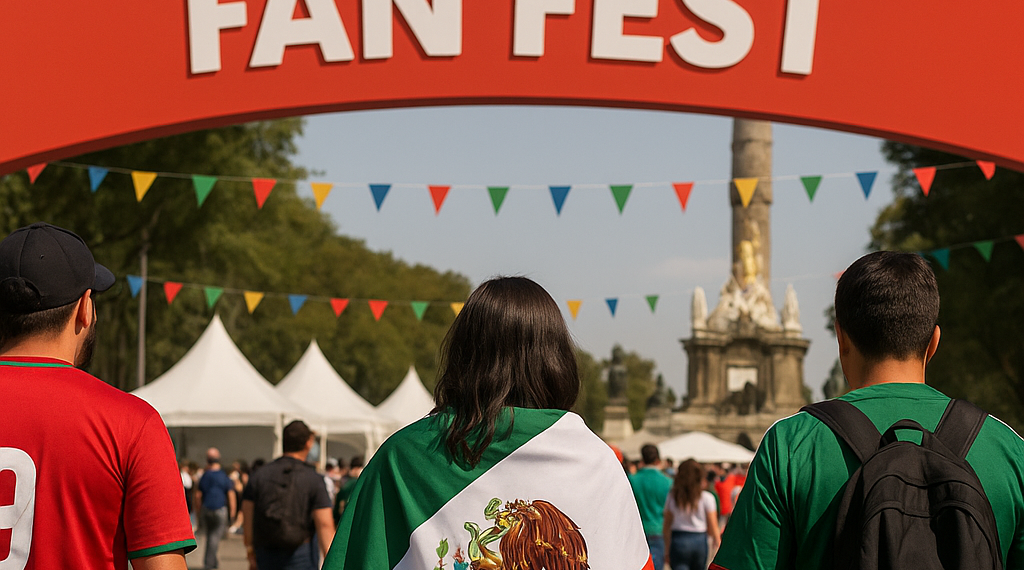 Llegan aficionados a Fan Fest y al Ángel para partido