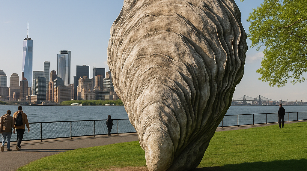 Alan Michelson Places a Massive Oyster Installation on Governors Island
