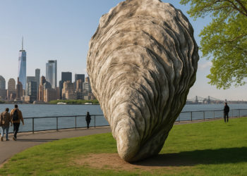 Alan Michelson Places a Massive Oyster Installation on Governors Island