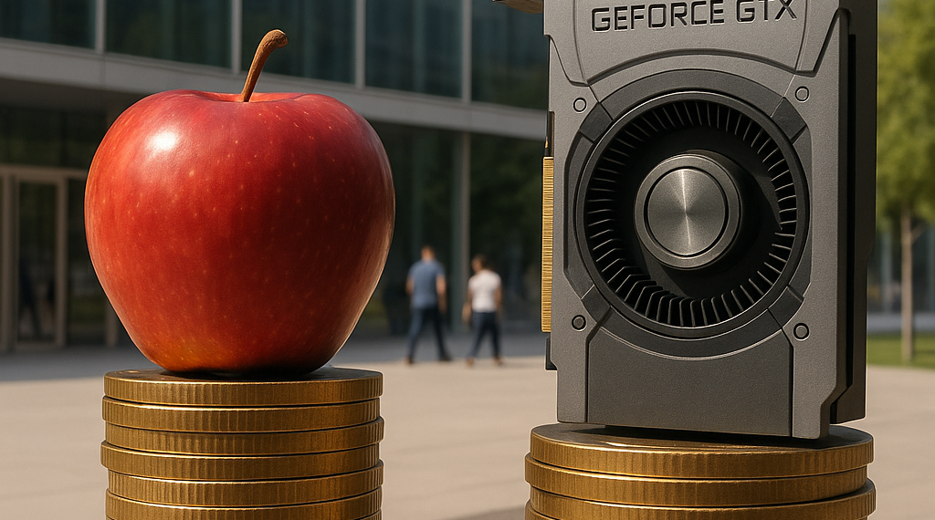 Apple destrona a Nvidia como la cotizada más valiosa del mundo y roza los 5 billones de dólares