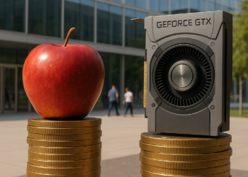 Apple destrona a Nvidia como la cotizada más valiosa del mundo y roza los 5 billones de dólares