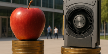 Apple destrona a Nvidia como la cotizada más valiosa del mundo y roza los 5 billones de dólares