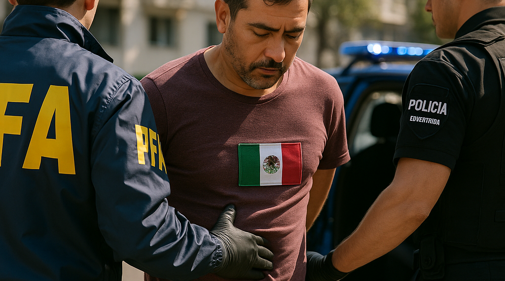 Argentina captura a Rodolfo Junior Aguirre Covarrubias, narco mexicano buscado por EU