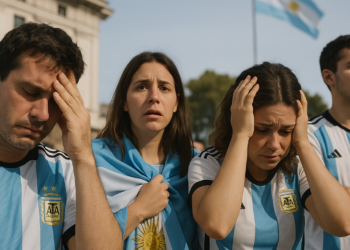Argentinos lloran derrota en final del Mundial ante España