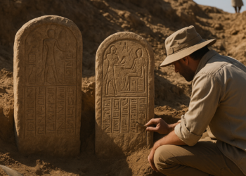 Archeologists Find Ancient Egyptian Tombstones Depicting Human Figures