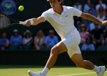 Se roba Arthur Fery los reflectores en Wimbledon