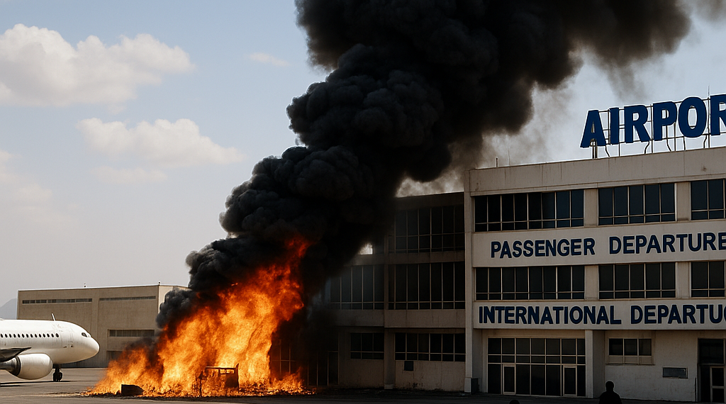 Operaciones militares en Yemen: bombardearon el aeropuerto de Saná controlado por rebeldes hutíes