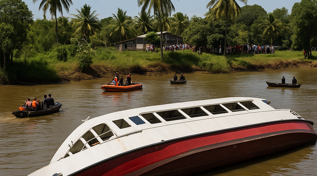 Subió a 53 la cifra de muertos por el naufragio de un ferry en Guyana