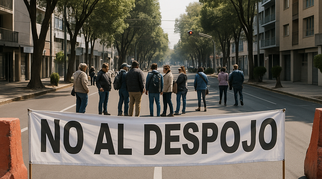 Cumple 24 hrs. bloqueo de vecinos de Del Valle por despojo