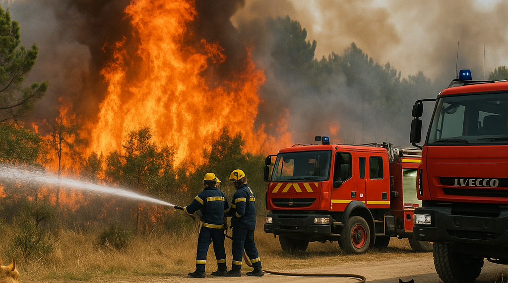 Los bomberos logran "estabilizar" el megaincendio de Gironda