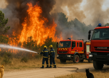 Los bomberos logran "estabilizar" el megaincendio de Gironda