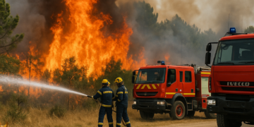 Los bomberos logran "estabilizar" el megaincendio de Gironda
