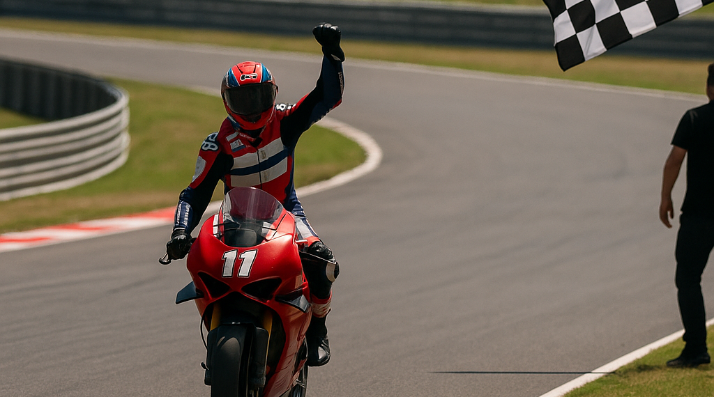 Bulega gana la Carrera de Campeones de Ducati y Marc Márquez, muy cauto