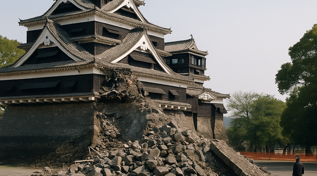 Historic Japanese Castle Damaged By Earthquake For Second Time In Ten Years