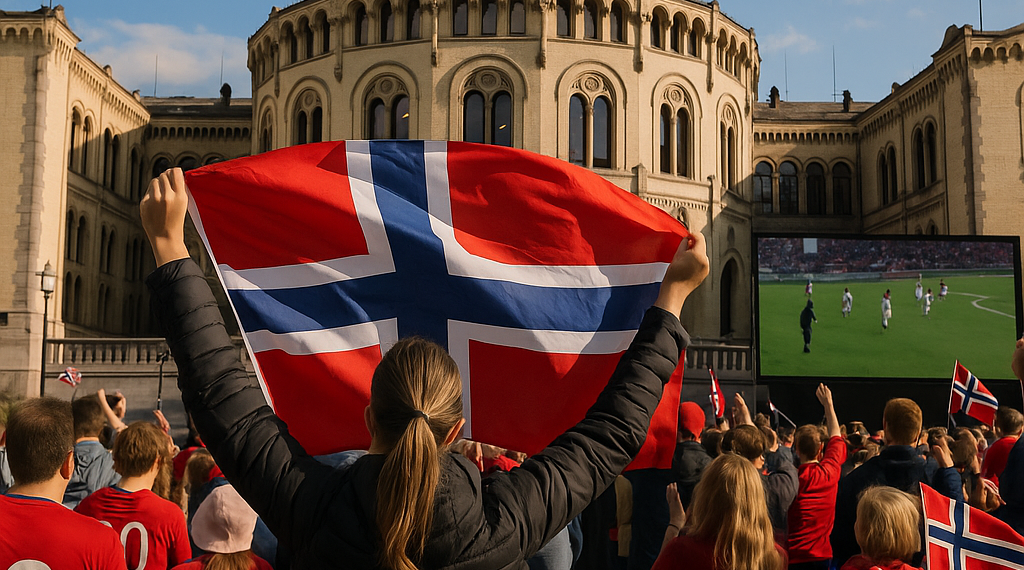 Eufóricos festejos en Oslo tras la histórica clasificación de Noruega a los cuartos de final del Mundial