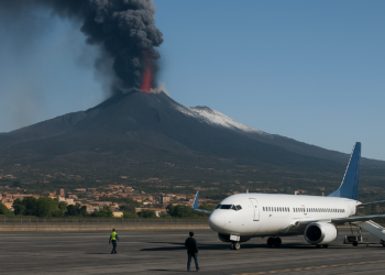 La actividad eruptiva del volcán Etna obliga a cerrar parte del espacio aéreo de Sicilia