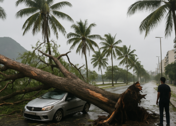Cinco muertos en Río y São Paulo por un temporal con vientos de hasta 125 kilómetros por hora