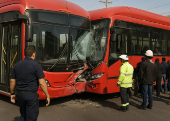 Choque entre dos unidades del Metrobús de CDMX en la estación Nuevo León deja 16 personas lesionadas