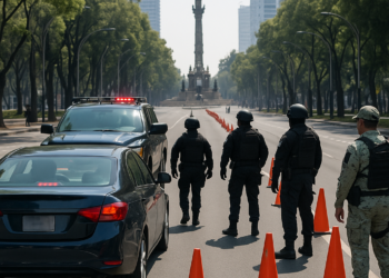 Inicia megaoperativo  en Reforma; ponen  filtros de revisión