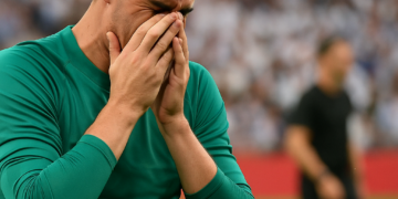 Courtois se marcha entre lágrimas tras sufrir una lesión ante España