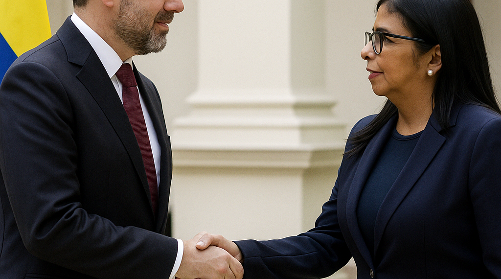 Delcy Rodríguez nombra superchanciller al hispanovenezolano Plasencia, compañero de viaje en el Delcygate