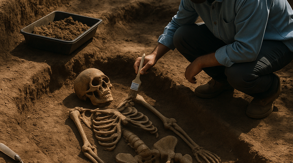Extraen osamenta humana de casi 3.000 años en El Salvador